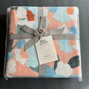 Maggie Stephenson x Anthropologie  Shower Curtain Abelia Cotton Slub New Open